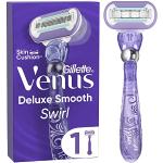Gillette Venus Deluxe Smooth Swirl Scheermesje Voor Vrouwen - 1 mesje, 5 Duurzame Mesjes Voor Een Extra Gladde Scheerbeurt Die Lang Meegaat