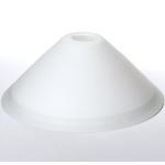 Glazen lampenkap vervangglas wit E14 gatmaat fitting ø 30mm kegel schaaskap glas opaal