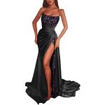 Sexy Zwarte Stretch Party jurken  voor een Bruiloft  voor de Lente  in maat M met Glitter voor Dames 