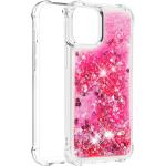 Roze Polyurethaan iPhone 12 hoesjes met Glitter 
