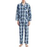 Klassieke Blauwe Flanellen Global Pyjamabroeken  in maat L 2 stuks voor Heren 