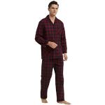 Klassieke Rode Flanellen Global Pyjamabroeken  in maat M 2 stuks in de Sale voor Heren 