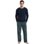 Klassieke Groene Flanellen Global Pyjamabroeken  in maat XXL 2 stuks Sustainable voor Heren 