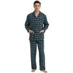 Klassieke Groene Flanellen Global Pyjamabroeken  in maat S 2 stuks in de Sale voor Heren 