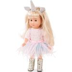 Götz 1813032 Just Like Me Mia Unicorn Doll - 27 cm Standing Doll With Long Blonde Hair And Grey Sleeping Eyes - Suitable Agegroup 3+