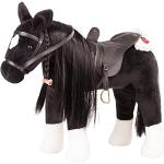 Götz 3402783 Flexible Black Plush Pony To Brush And Style - Doll Accessorie - Suitable For All Standing Dolls Up To 50 cm - Suitable Agegroup 3+