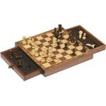 Goki schaakspel magnetisch 25 cm hout zwart/naturel/lichtbruin