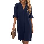 Casual Donkerblauwe Mini jurken  in maat XL Kort voor Dames 