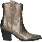 Cowboy Gouden Metallic Laarzen met blokhak Blokhakken  in 39 met Hakhoogte 7cm tot 9 cm voor Dames 