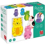 Jumbo GOULA - Magnetische puzzelstukken Dieren - Kinderpuzzel - Kinderen vanaf 1 jaar Nederlands - Houten Speelgoed voor Baby