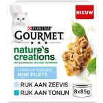 Gourmet Nature's Creations Kattenvoer, Natvoer met met Zeevis, Spinazie, Rijst & Tonijn, Tomaat, 8 x 85 g - doos van 6 (48 blikjes; 4,08kg)