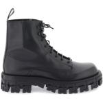 Zwarte Kalfsleren VERSACE Combat boots  in maat 42 in de Sale voor Heren 