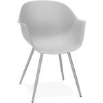 Moderne Grijze Stalen armleun Alterego Design Design stoelen 