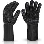 Zwarte Siliconen Barbecue Handschoenen 