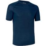 Marine-blauwe Merinowollen Gripgrab Ademende Sport T-shirts  voor de Lente  in maat S met motief van Fiets Sustainable voor Heren 