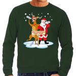 Groene Polyester Sweatshirts  voor een Kerstmis  in Grote Maten voor Heren 