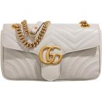 Gucci Crossbody bags - Small GG Marmont Shoulder Bag Matelassé Leather in grijs