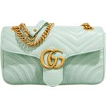 Gucci Crossbody bags - Small GG Marmont Shoulder Bag Matelassé Leather in groen