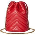 Rode Gucci Marmont Bucket bags voor Dames 