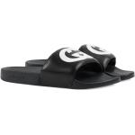 Zwarte Rubberen Gucci Platte sandalen  voor de Zomer met Instap voor Heren 