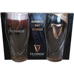 Guinness-set met twee zwaartekracht 20 ounce bierglazen met logo en harpdesign