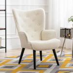 Witte Massief Houten Gestoffeerde Comfort stoelen Sustainable 
