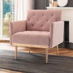 Moderne Roze Houten Comfort stoelen 