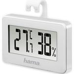 Hama 2-in-1 digitale thermometer en hygrometer binnen met magneet (mini thermo-hygrometer, meet kamertemperatuur en luchtvochtigheid, display, om op te hangen met haak of magnetisch, om neer te