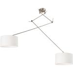 Moderne Witte Stalen Qazqa Blitz E27 Verstelbare hanglampen in de Sale 