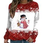 Casual Rode Oversized sweaters  voor een Kerstmis Ronde hals  in maat 3XL voor Dames 