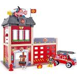 Rode Houten HAPE Vervoer Garage speelgoedartikelen voor Kinderen 