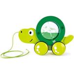 Groene Houten HAPE Trekspeelgoed Artikelen met motief van Schildpad voor Babies 