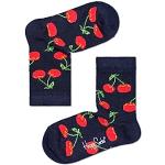 Happy Socks Cherry, Kleurrijke en Leuke, Sokken voor kinderen, Blauw (4-6Y)
