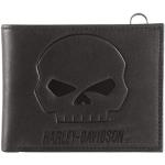 Harley-Davidson Men's Outsider Skull Bi-Fold Leather Wallet w/RFID HDMWA11664