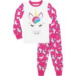 Multicolored Kinderpyjama's  in maat 146 met motief van Eenhoorns met Glitter voor Meisjes 