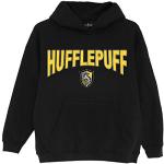 Harry Potter Hufflepuff Shield Pullover hoodie, Meisjes, 116-182, Zwart, Officiële Koopwaar