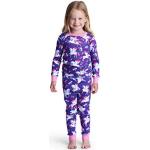 Hatley Meisjes-meisjespyjama van biologisch katoen met lange mouwen, bedrukte pyjama, tweedelige pyjama, Violet (Rainbow Winged Unicorns 500), 3 Jaren