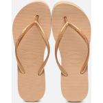Gouden Synthetische Havaianas Slim Platte schoenen  voor de Zomer  in maat 36 voor Dames 