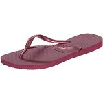Bordeaux-rode Rubberen Waterbestendig Havaianas Slim Platte sandalen  voor de Zomer  in maat 34 met Instap voor Dames 
