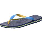 Marine-blauwe Rubberen Waterbestendig Havaianas Brasil Platte sandalen  voor de Zomer  in maat 36 met Instap voor Jongens 