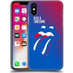 Blauwe Polycarbonaat Rolwiel Rolling Stones iPhone X hoesjes 