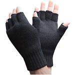 Kantoor Zwarte Fleece Vingerloze handschoenen  voor de Winter  in Onesize voor Heren 