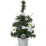 Moderne Witte Kunststof Bloemen Kleine kerstbomen 