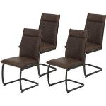 HELA Vrijdragende stoel Sissi prettige zitbreedte (set) bruin