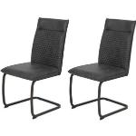 HELA Vrijdragende stoel Sissi prettige zitbreedte (set) zwart
