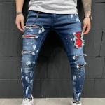 Casual Multicolored Skinny jeans  in maat 3XL Geripte voor Heren 