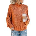 Oranje Werksweaters  voor de Herfst V-hals  in maat XL voor Dames 