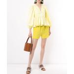 Vintage Gele High waist Hermès Hoge taille broeken  in maat M voor Dames 