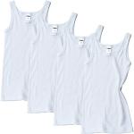 HERMKO 2800 4-pack jongens onderhemd (andere kleuren) biologisch katoen, wit, 116 cm