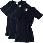 HERMKO 2810 3-pack kinderonderhemd met korte mouwen voor meisjes en jongens, van biologisch katoen, zwart, 164 cm